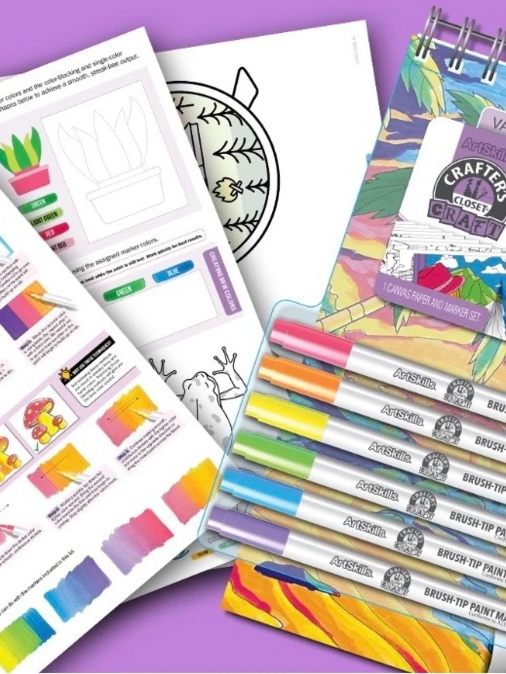 Crafter's Closet Watercolor Pencil Set with Sketchbook